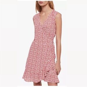 All Saints floral wrap mini dress women’s size large